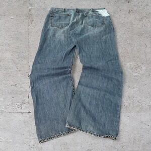 Mens vintage Y2K grunge opium underground baggy bootcut light wash distressed